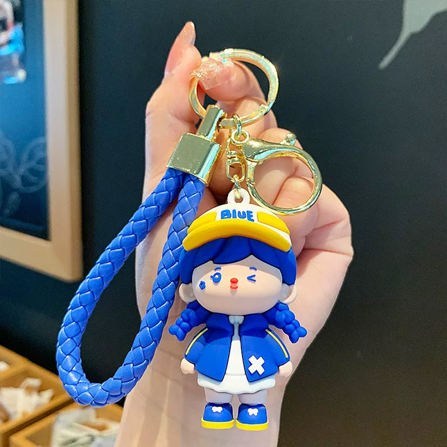 Eastcoco Blue trendy toy couple keychain