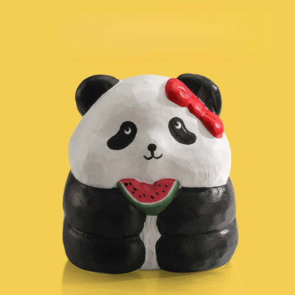 Eastcoco  Summer Red Panda Handmade wood carving