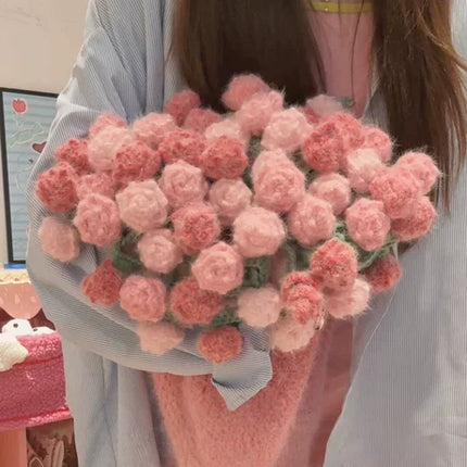 A Forever Bouquet for Her｜Large Handmade Crochet Flowers