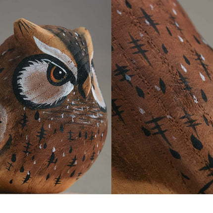 Eastcoco  owl Handmade wood carving