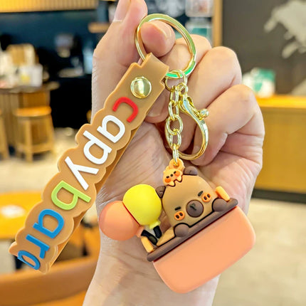 Eastcoco Healing Capybaras keychain