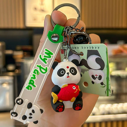 Eastcoco Panda Family keychain