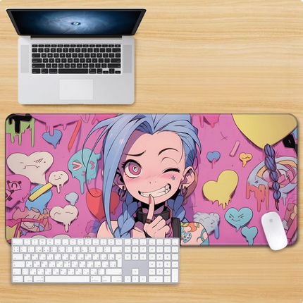 Eastcoco LOL Crazy Cute Jinx Mouse Pad-Contains 15 items