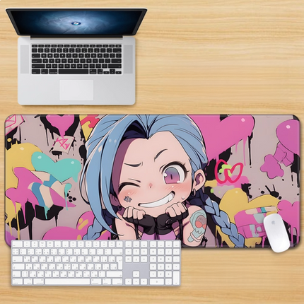 Eastcoco LOL Crazy Cute Jinx Mouse Pad-Contains 15 items