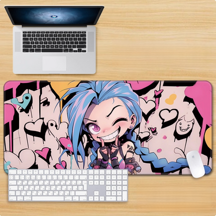 Eastcoco LOL Crazy Cute Jinx Mouse Pad-Contains 15 items