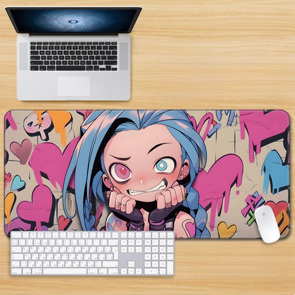 Eastcoco LOL Crazy Cute Jinx Mouse Pad-Contains 15 items