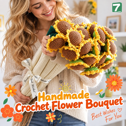 A Forever Bouquet for Her｜Large Handmade Crochet Flowers